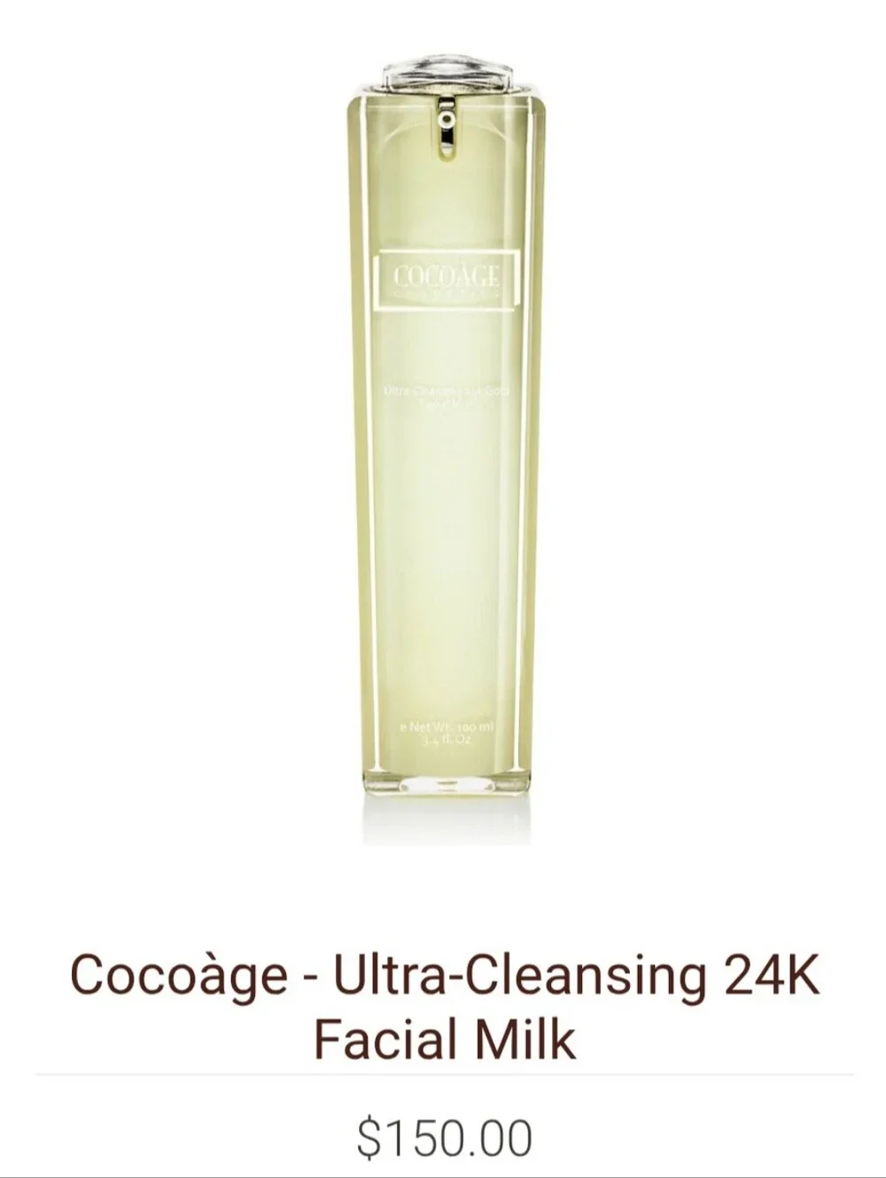 Cocoage Ultra-Cleansing 24K Facial Milk